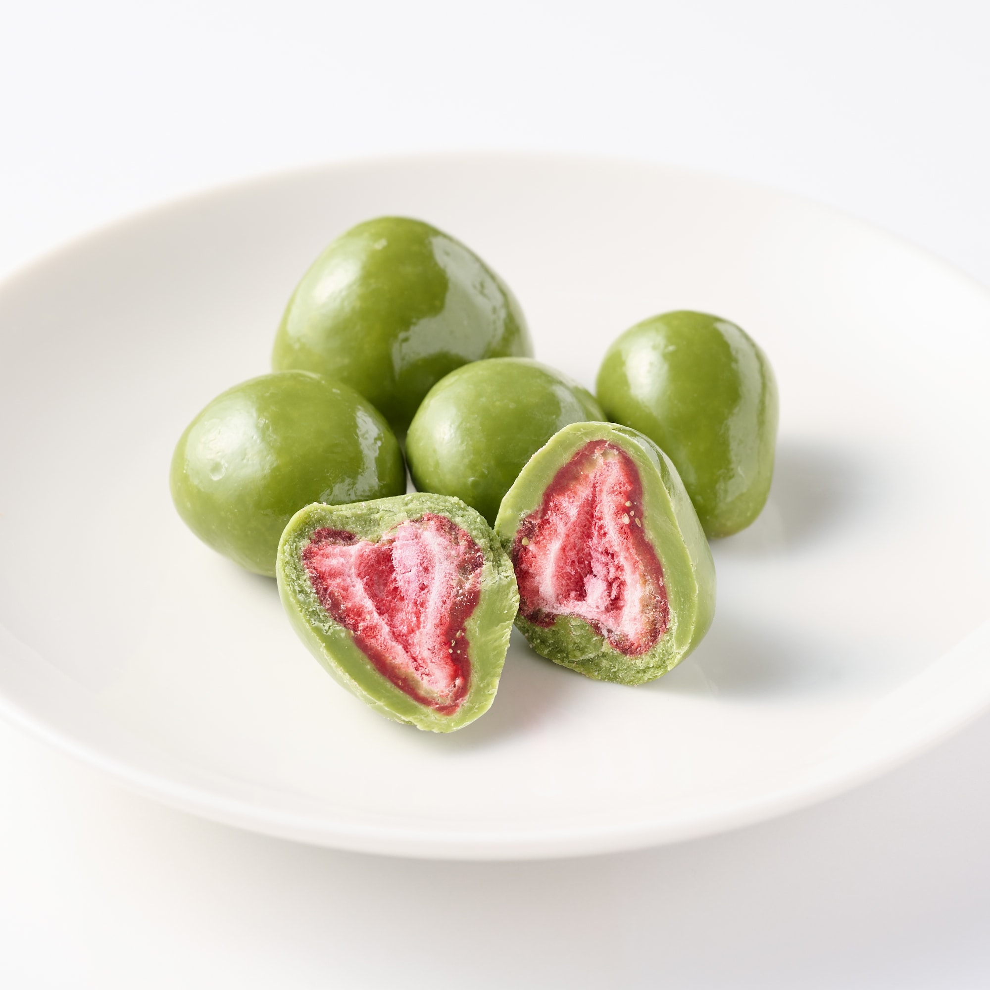 不揃い　抹茶チョコがけいちご