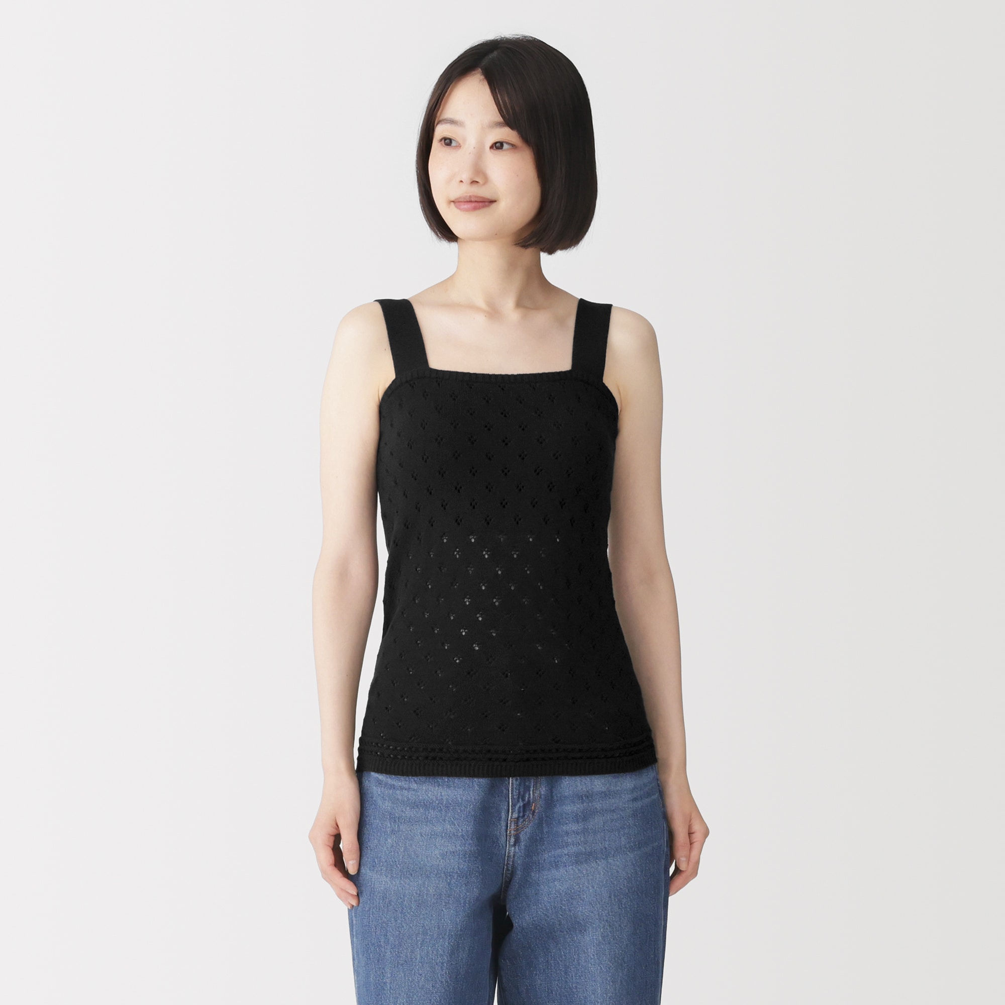 婦人 コットン透かし編みニット ブラタンクトップ | 無印良品