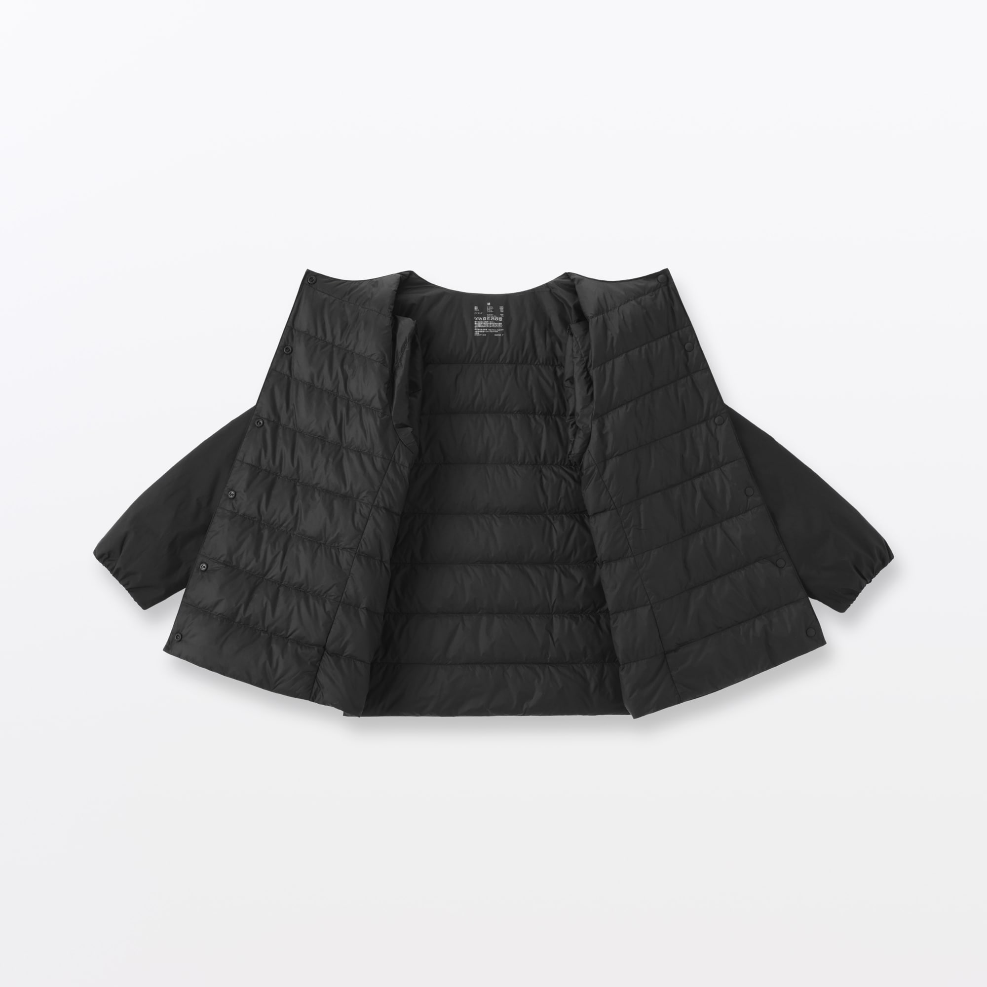 婦人 軽量ダウンポケッタブルノーカラージャケット | 無印良品