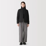 婦人　軽量ダウンポケッタブルノーカラージャケット