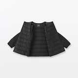 婦人　軽量ダウンポケッタブルノーカラージャケット