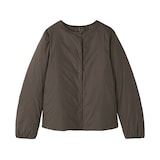婦人　軽量ダウンポケッタブルノーカラージャケット