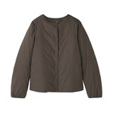 婦人　軽量ダウンポケッタブルノーカラージャケット