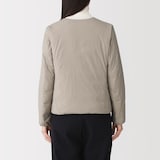 婦人　軽量ダウンポケッタブルノーカラージャケット