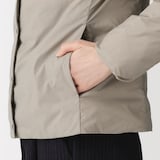 婦人　軽量ダウンポケッタブルノーカラージャケット