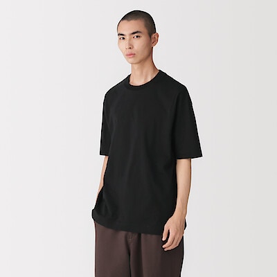 紳士　和歌山で編み立てた天竺クルーネック半袖Ｔシャツ