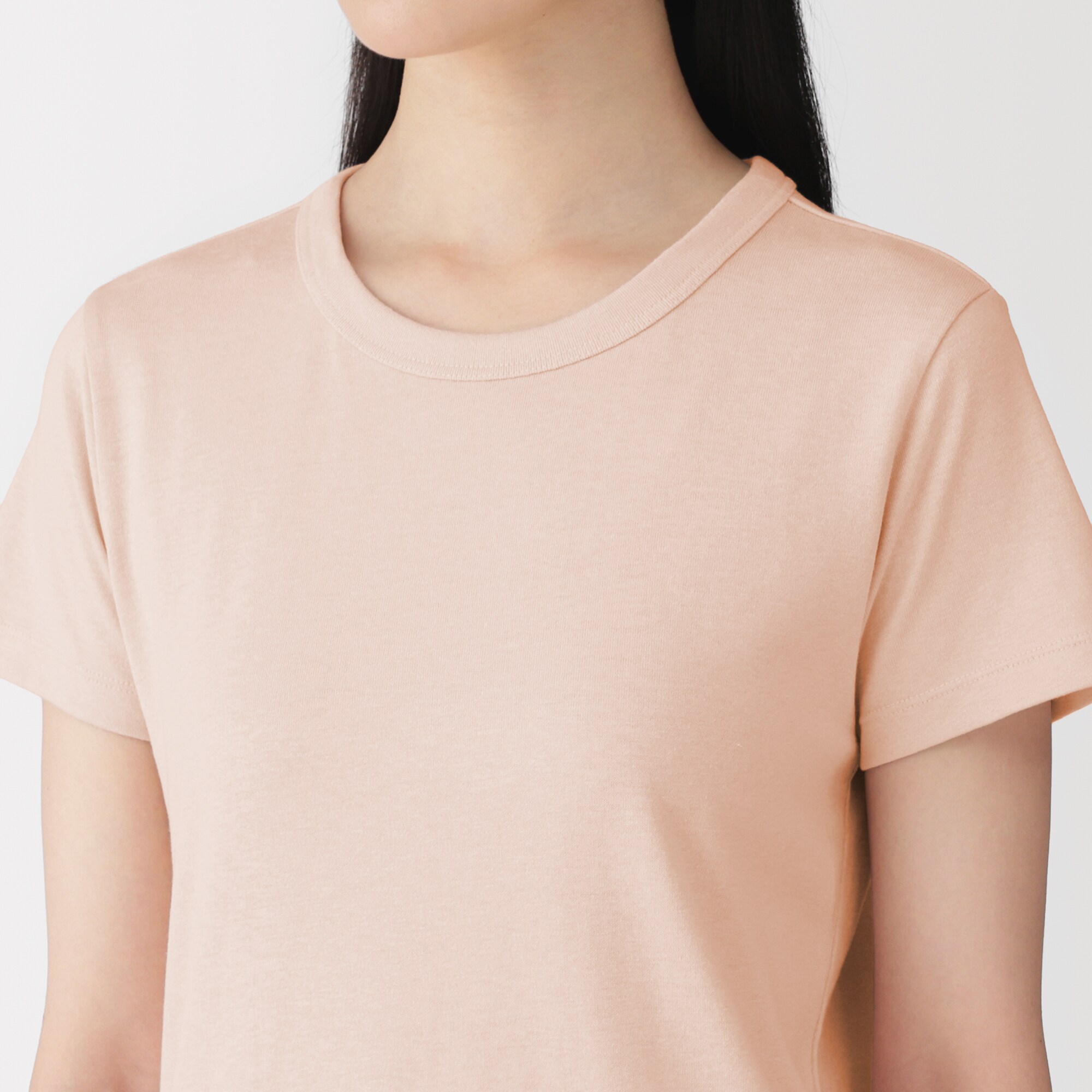 婦人　リネン混半袖Ｔシャツ