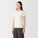 婦人　リネン混半袖Ｔシャツ