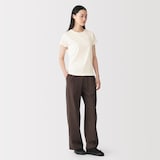 婦人　リネン混半袖Ｔシャツ