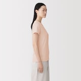 婦人　リネン混半袖Ｔシャツ
