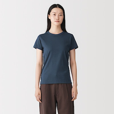【７月中旬発売予定】婦人　リネン混半袖Ｔシャツ