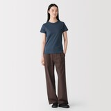 婦人　リネン混半袖Ｔシャツ
