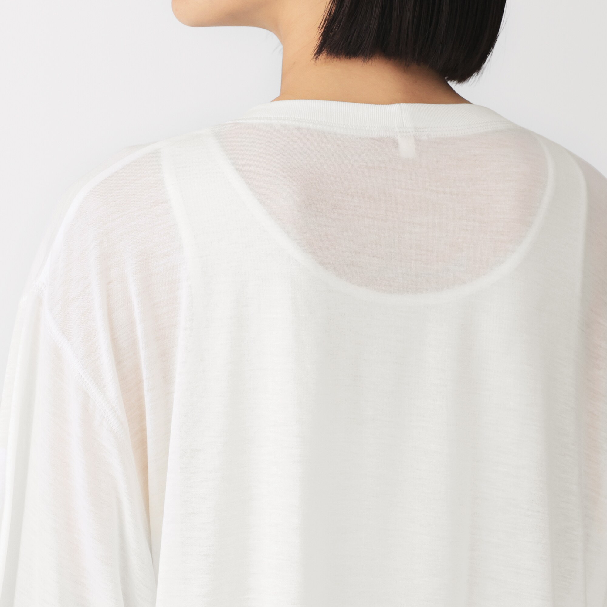 婦人　リヨセル天竺編み五分袖Ｔシャツ