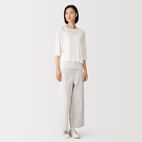 婦人　リヨセル天竺編み五分袖Ｔシャツ