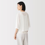 婦人　リヨセル天竺編み五分袖Ｔシャツ