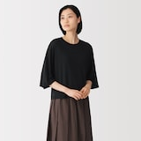婦人　リヨセル天竺編み五分袖Ｔシャツ