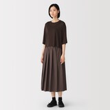 婦人　リヨセル天竺編み五分袖Ｔシャツ