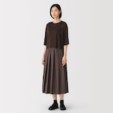婦人　リヨセル天竺編み五分袖Ｔシャツ