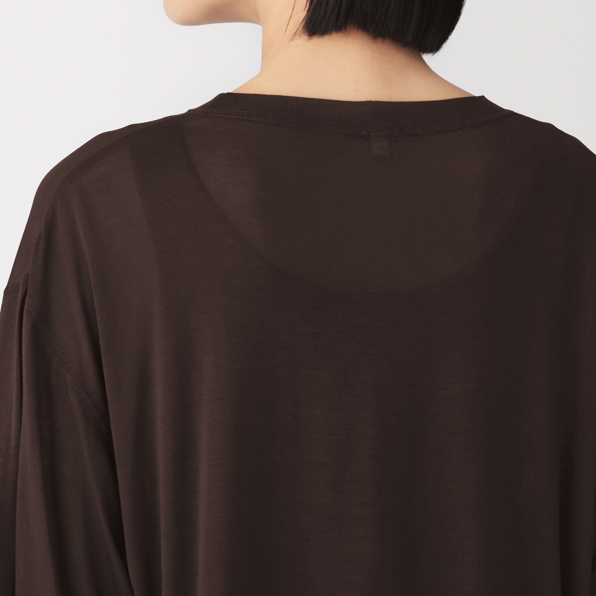 婦人　リヨセル天竺編み五分袖Ｔシャツ