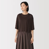 婦人　リヨセル天竺編み五分袖Ｔシャツ