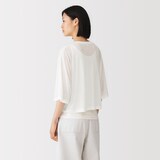 婦人　リヨセル天竺編み五分袖Ｔシャツ