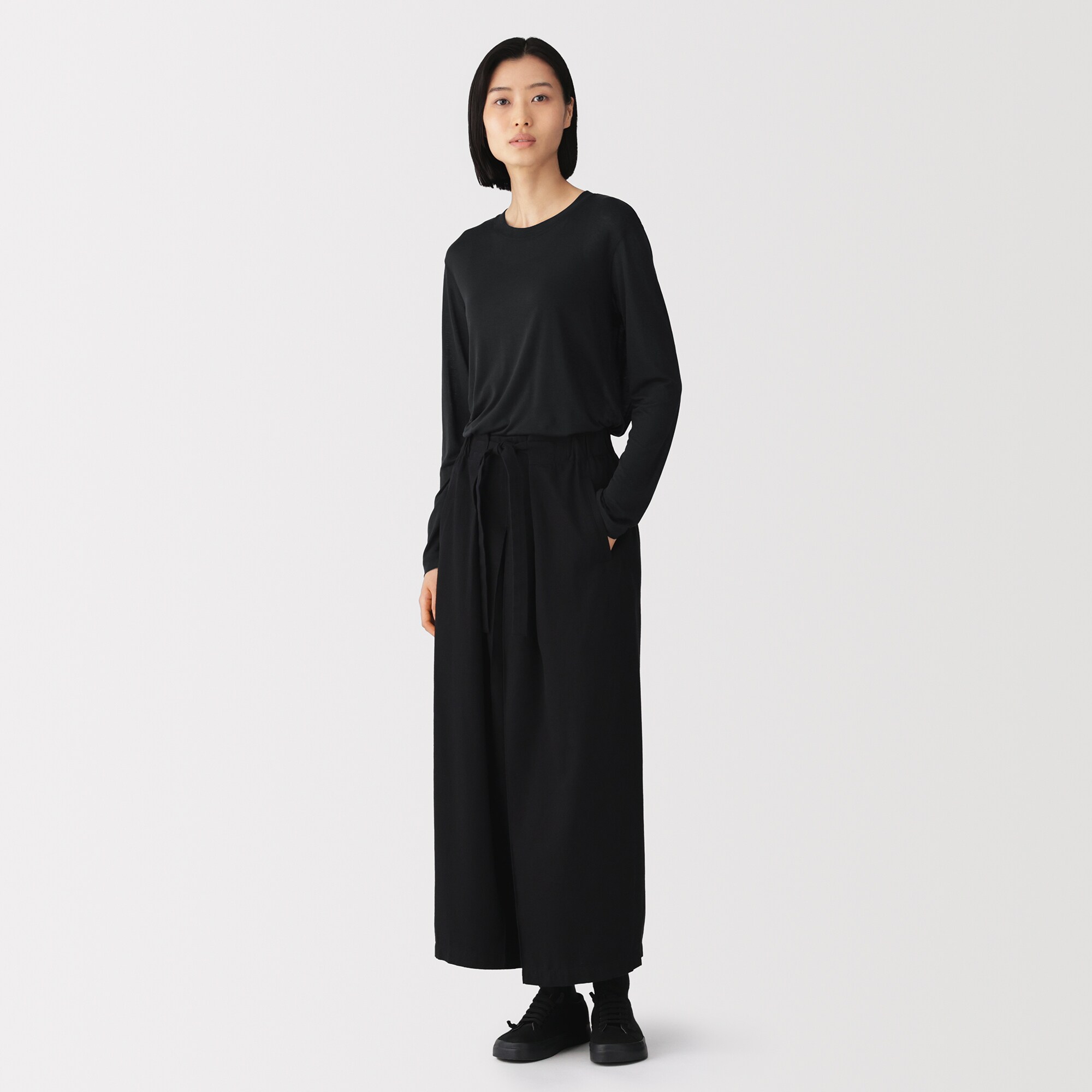 婦人　リヨセル天竺編み長袖Ｔシャツ