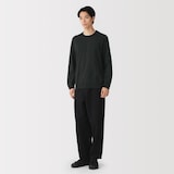 紳士　和歌山で編み立てた天竺クルーネック長袖Ｔシャツ