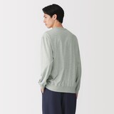 紳士　和歌山で編み立てた天竺クルーネック長袖Ｔシャツ