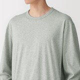 紳士　和歌山で編み立てた天竺クルーネック長袖Ｔシャツ
