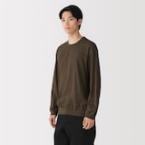 紳士　和歌山で編み立てた天竺クルーネック長袖Ｔシャツ