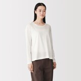 婦人　コットン天竺リラックス長袖Ｔシャツ