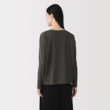 婦人　コットン天竺リラックス長袖Ｔシャツ