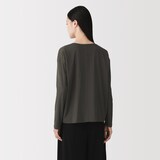 婦人　コットン天竺リラックス長袖Ｔシャツ