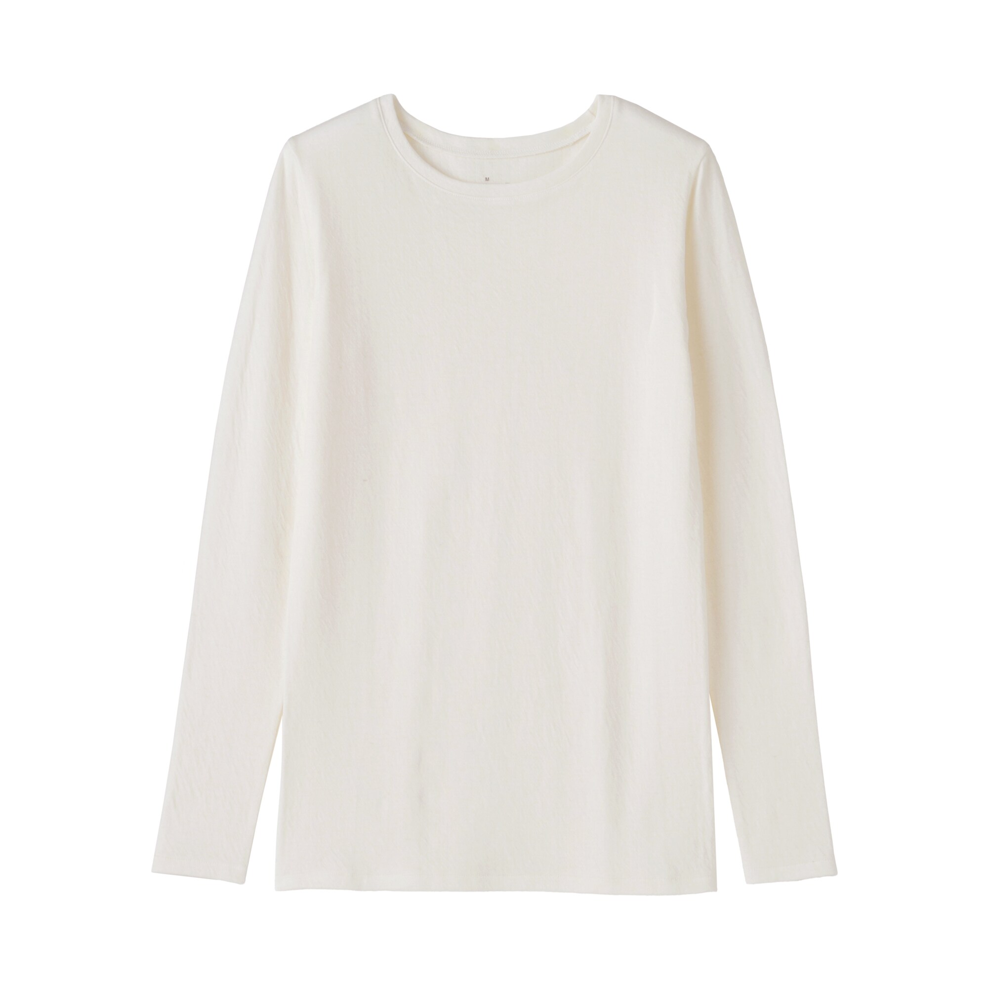 婦人　コットンカシミヤクルーネックＴシャツ