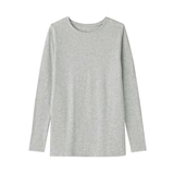 婦人　コットンカシミヤクルーネックＴシャツ