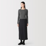 婦人　コットンカシミヤクルーネックＴシャツ