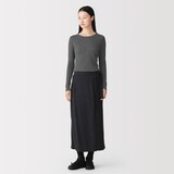 婦人　コットンカシミヤクルーネックＴシャツ