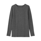 婦人　コットンカシミヤクルーネックＴシャツ