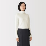 婦人　コットンカシミヤタートルネックＴシャツ