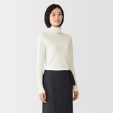 婦人　コットンカシミヤタートルネックＴシャツ