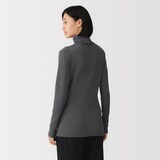 婦人　コットンカシミヤタートルネックＴシャツ