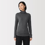 婦人　コットンカシミヤタートルネックＴシャツ