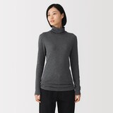 婦人　コットンカシミヤタートルネックＴシャツ