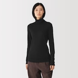 婦人　コットンカシミヤタートルネックＴシャツ