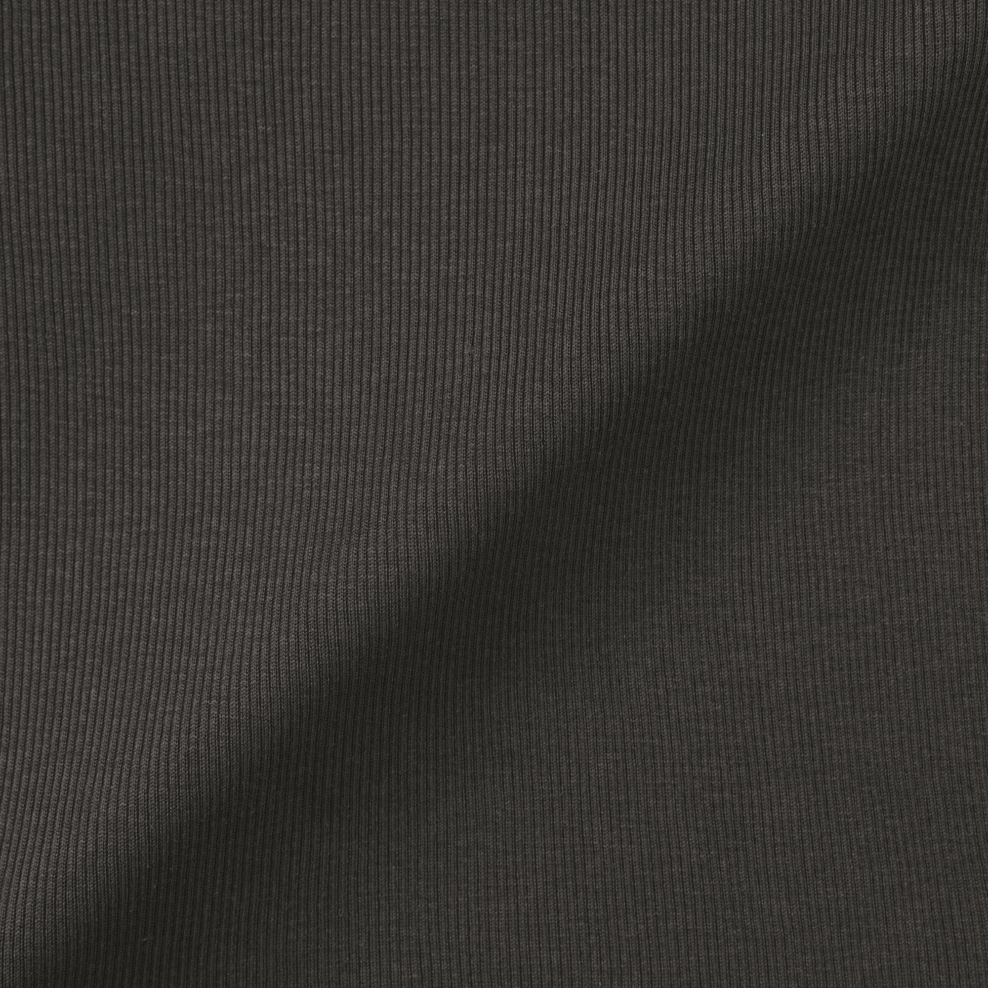 婦人　シルクリブクルーネック長袖Ｔシャツ