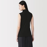 婦人　コットンカシミヤタートルネックノースリーブＴシャツ