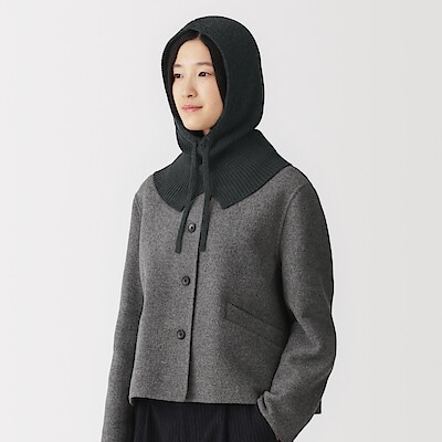 【９月下旬発売予定】首のチクチクを抑えたメリノウール混　バラクラバ