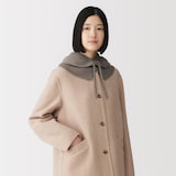 首のチクチクを抑えたメリノウール混　バラクラバ