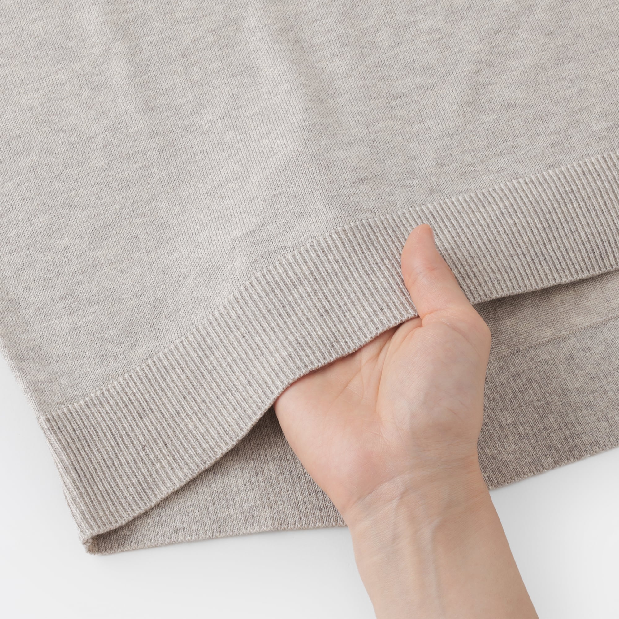 婦人　なめらか天竺編みワイドセーター