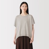 婦人　なめらか天竺編みワイドセーター